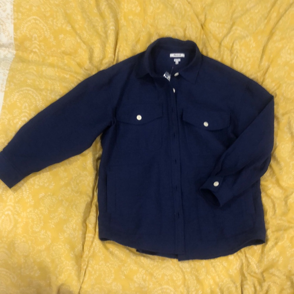 Madewell blue oversized shacket